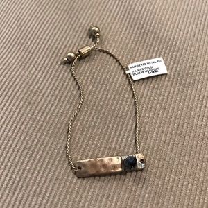 Gold plated bracelet with gemstone detailing